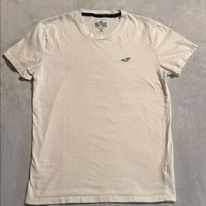 Men's Hollister White T-Shirt- XS